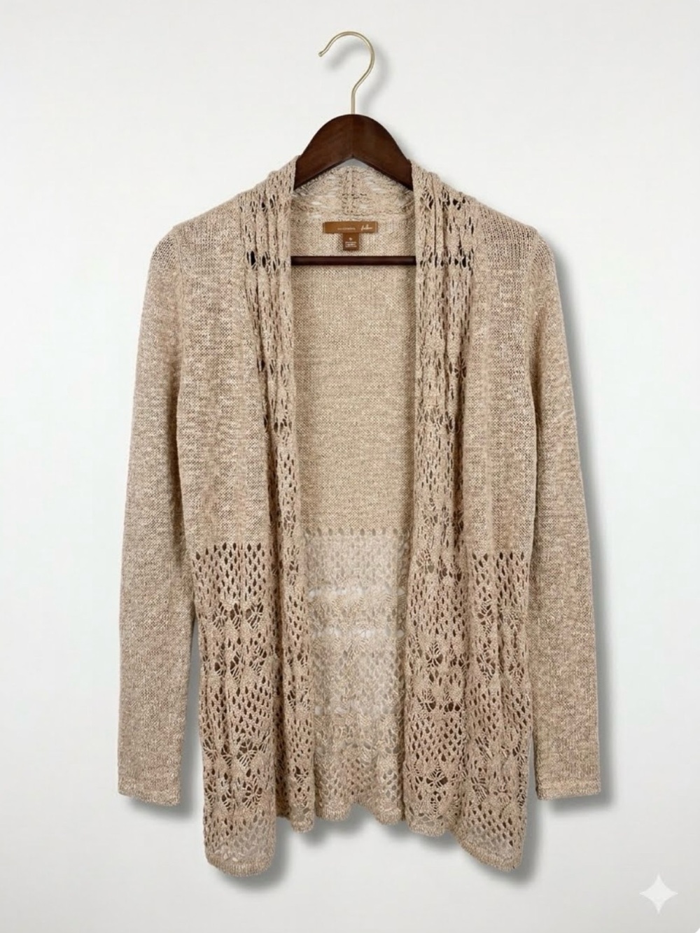 Belldini Open Front Crochet cardigan in size M